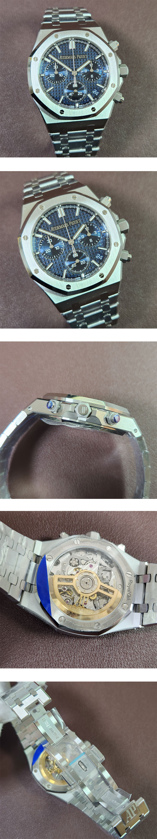 【APS工場製 】 オーデマピゲコピー ロイヤルオーク クロノグラフ 26240ST.OO.1320ST.05 ブルー 機能性が優れる 